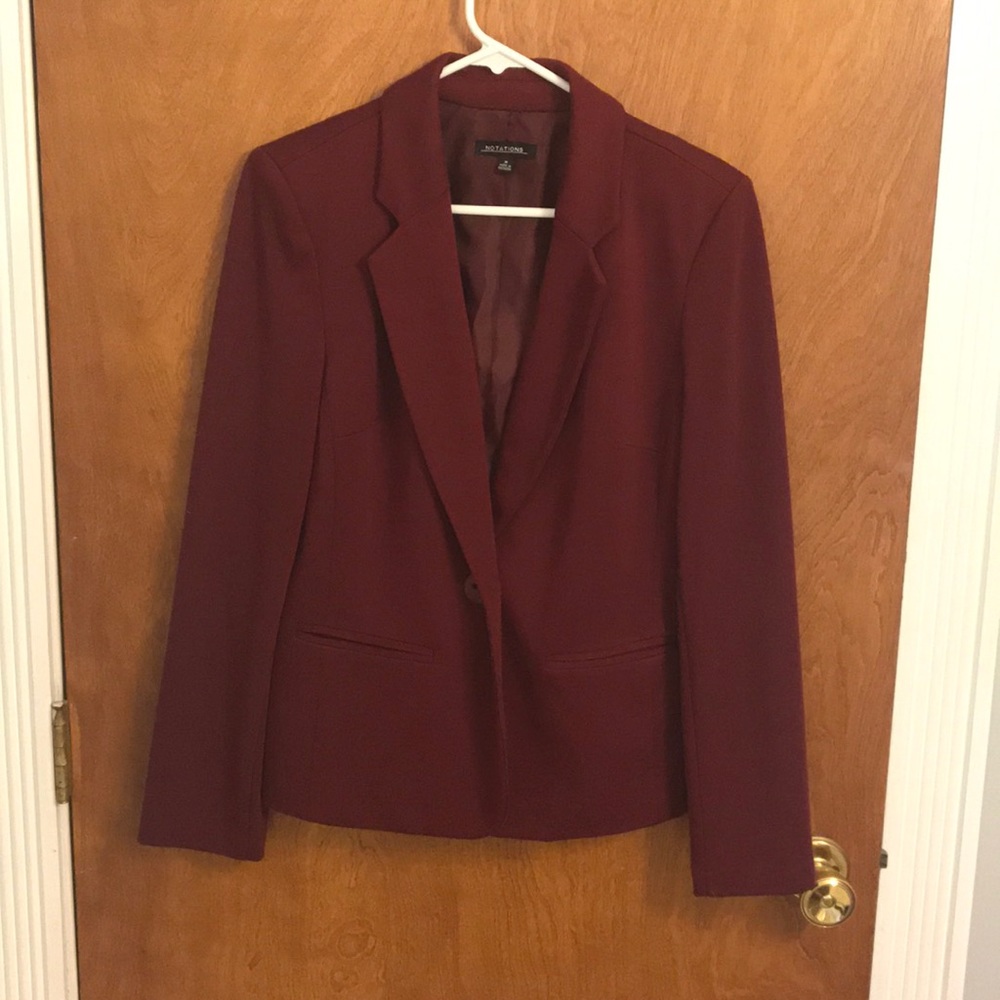 Burgundy blazer